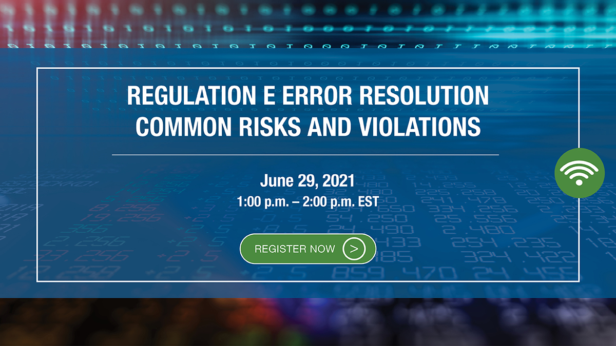 DoerenMayhew's tweet photo. WEBCAST NEXT WEEK: As regulatory scrutiny of error-resolution processing intensifies, #RegulationE rules should be top of mind for financial institutions. Join Doeren Mayhew for a webcast discussing all-things error resolution – register today: https://t.co/8d2cVIBuTc https://t.co/KJY4kGtZXp