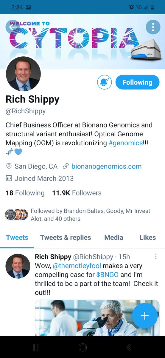 $BNGO 🐅 Erik unleashed the beast! Look back at his Twitter!!!  He finally turned it off of private! The pieces of the puzzle 🧩 are coming together. 👶🧬  x.com/RichShippy/sta…