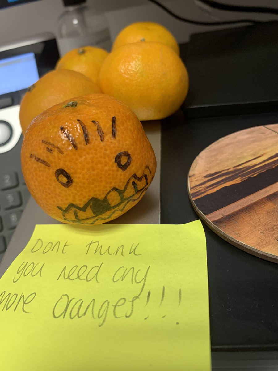 Love my work family! #fiveaday 🍊🍊🍊🍊🍊🍊😂🙈
