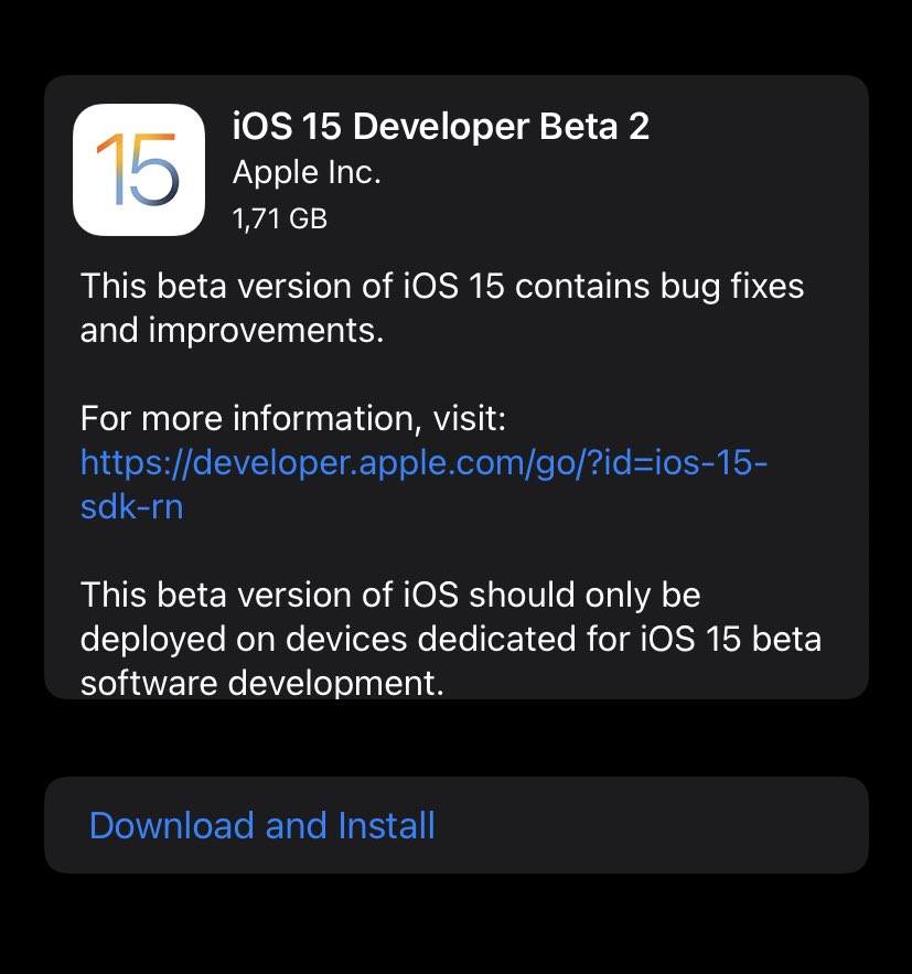 BenGeskin's tweet image. #iOS15Beta2 is here! ✌️