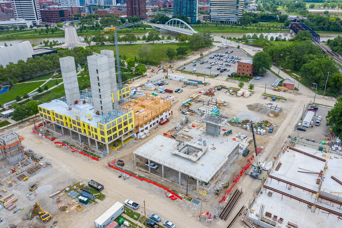 As framing continues, @FlahertyCollins residential buildings are filling out and taking shape. Planning to move in mid-late 2022? These units will be ready for you.