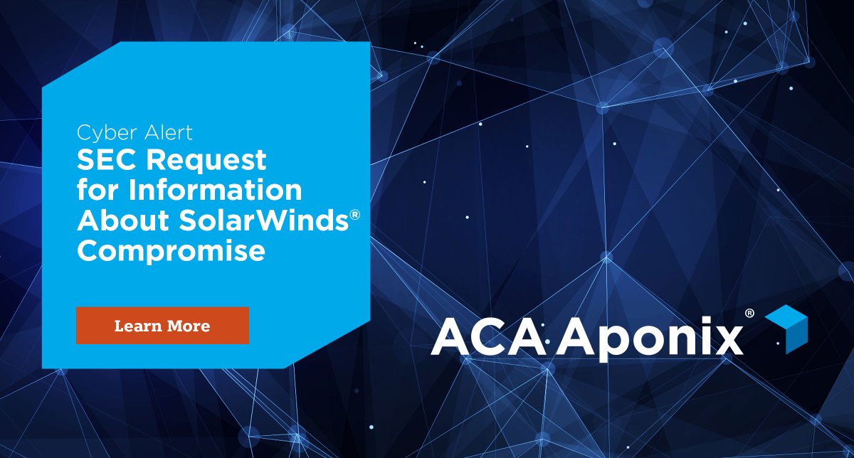 AponixFT's tweet image. The SEC is reaching out to firms who may have been a victim of the SolarWinds® #breach. Find out what to do if you have been contacted. bit.ly/3zYi1EY