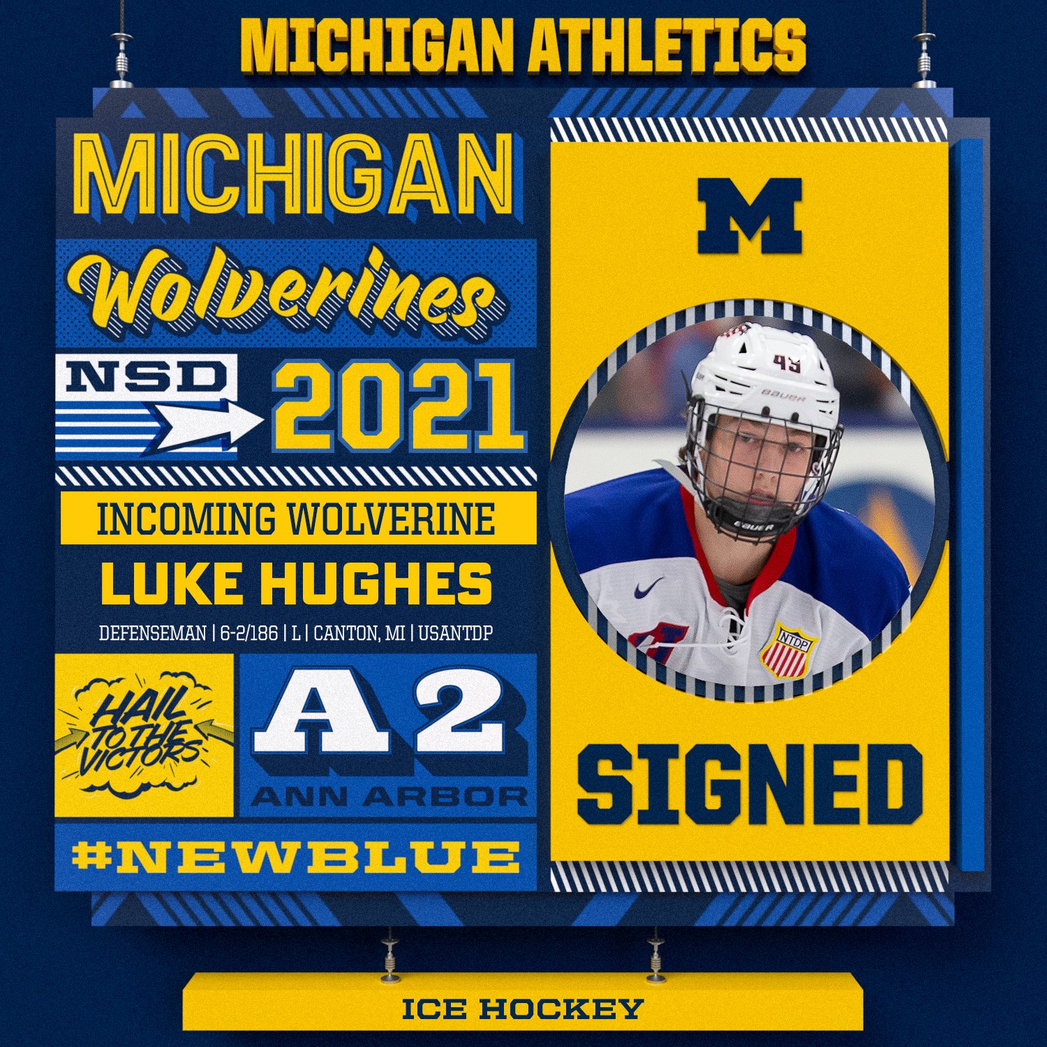 Luke Hughes - Ice Hockey - University of Michigan Athletics