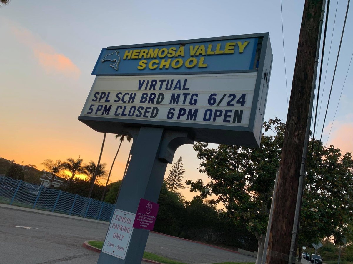 Join us...virtually...for a special school board meeting today with a public session at 6pm.  The event will be broadcast on local cable.  You can also watch it on Facebook or stream it from the city's website.

View the agenda at tinyurl.com/4zkwhfb9

#hermosabeach