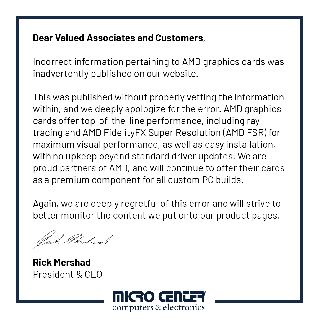 Micro Center tweet media