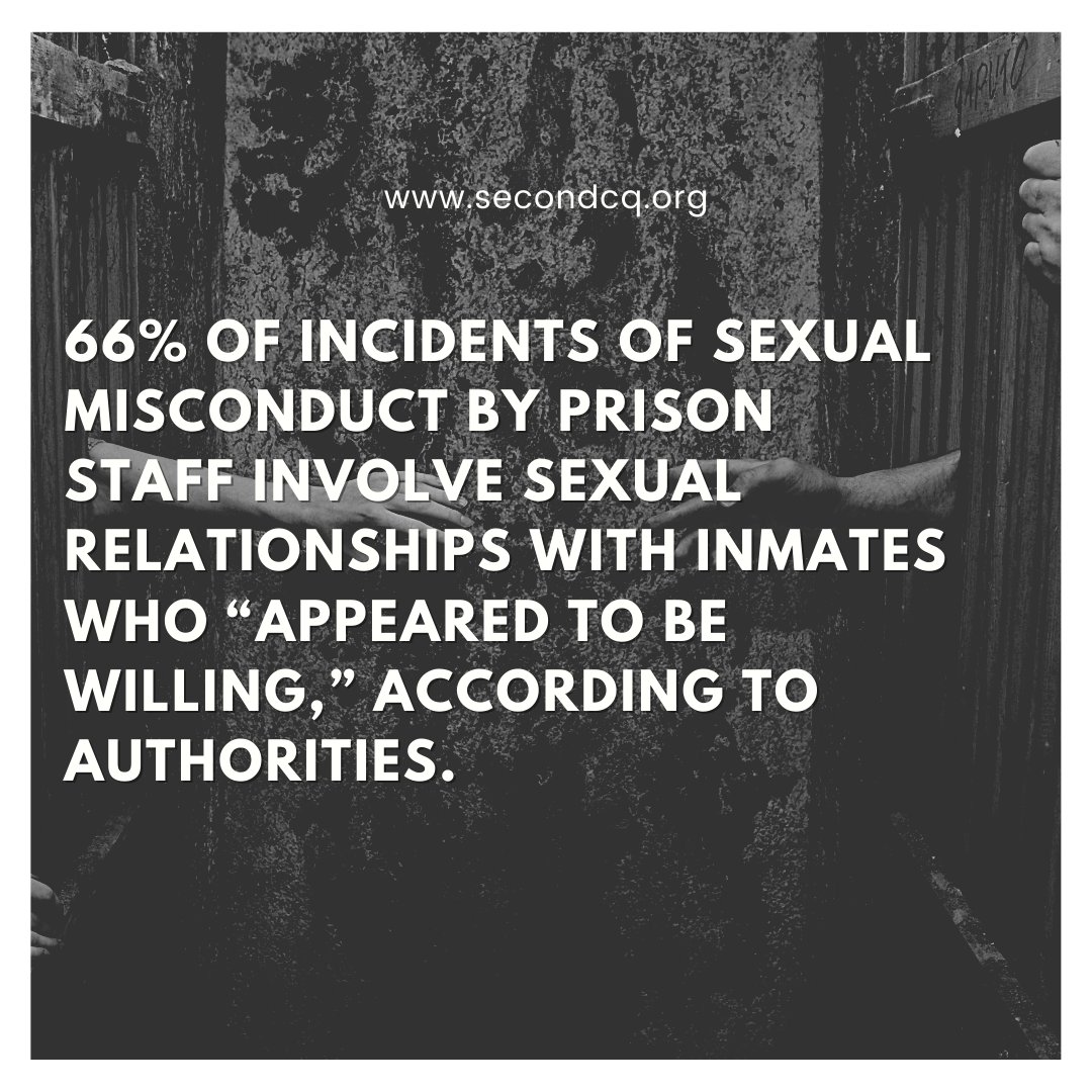 2ndchancequest's tweet photo. 66% of incidents of sexual misconduct by prison staff involve sexual relationships with inmates who “appeared to be willing,” according to authorities.

Visit us quickly at 👇
🔥website::https://t.co/reNtWUS5u6

#paroleinvanow #prisonfellowship #secondchancemonth https://t.co/UVMMUYhhbv