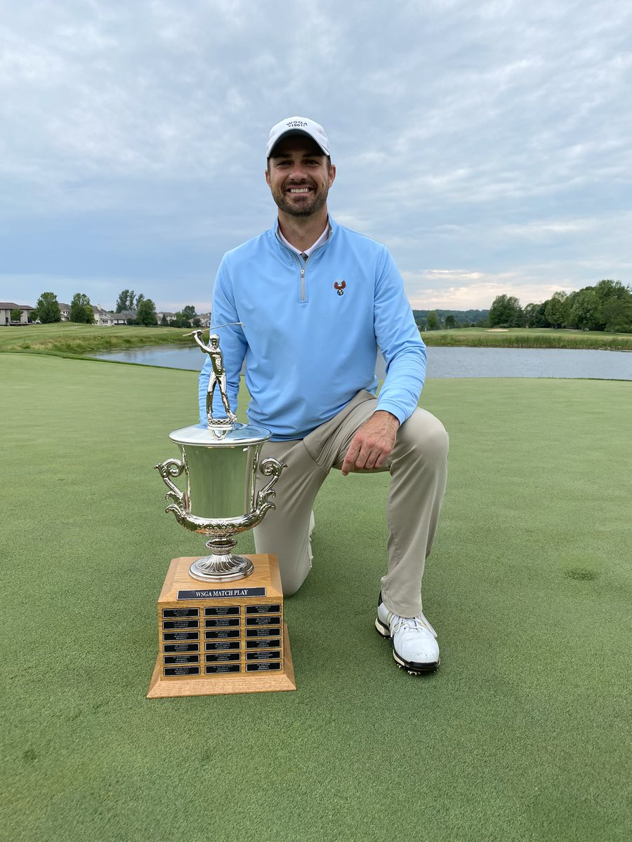 WSGAGolf's tweet photo. This one feels familiar… 🏆
After 21 holes, Garrett Jones wins the Championship Match of the 2021 WSGA Match Play
This is is Jones’ second time winning the title. His first was in 2007
#WSGAMatchPlay https://t.co/dV4aZZnqTC