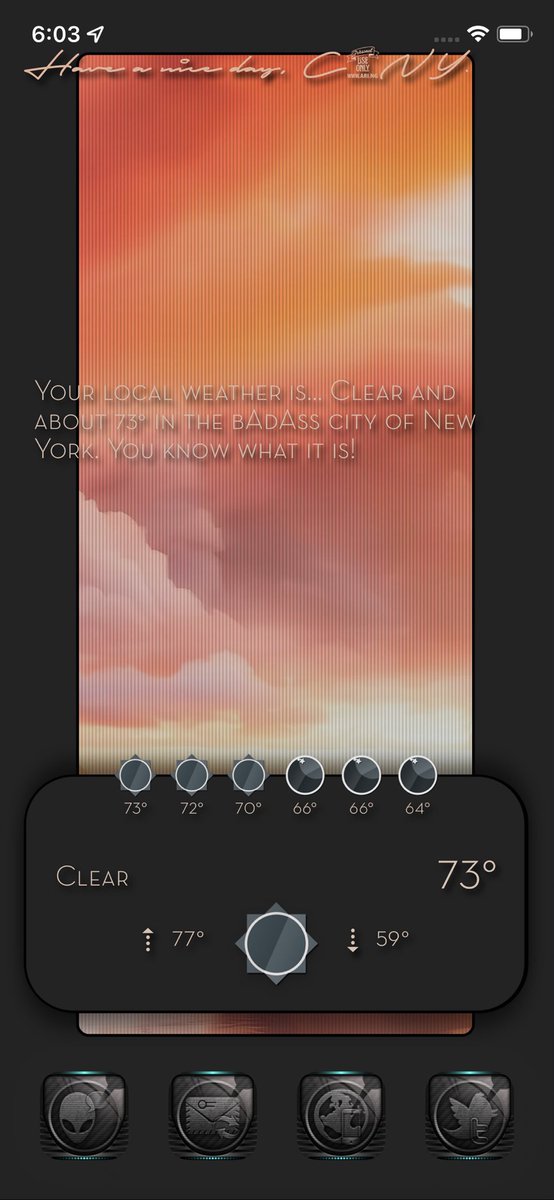 C1NY's tweet image. #WeatherHTML by @thewaytozion still works on #iOS15beta2