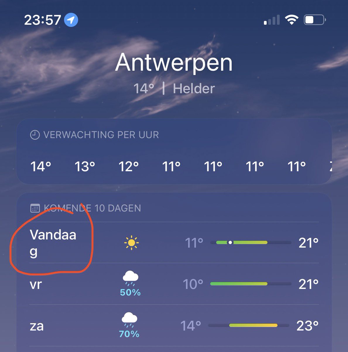QuintenBraem's tweet image. #iOS15beta2 weatherapp typography is fixed!