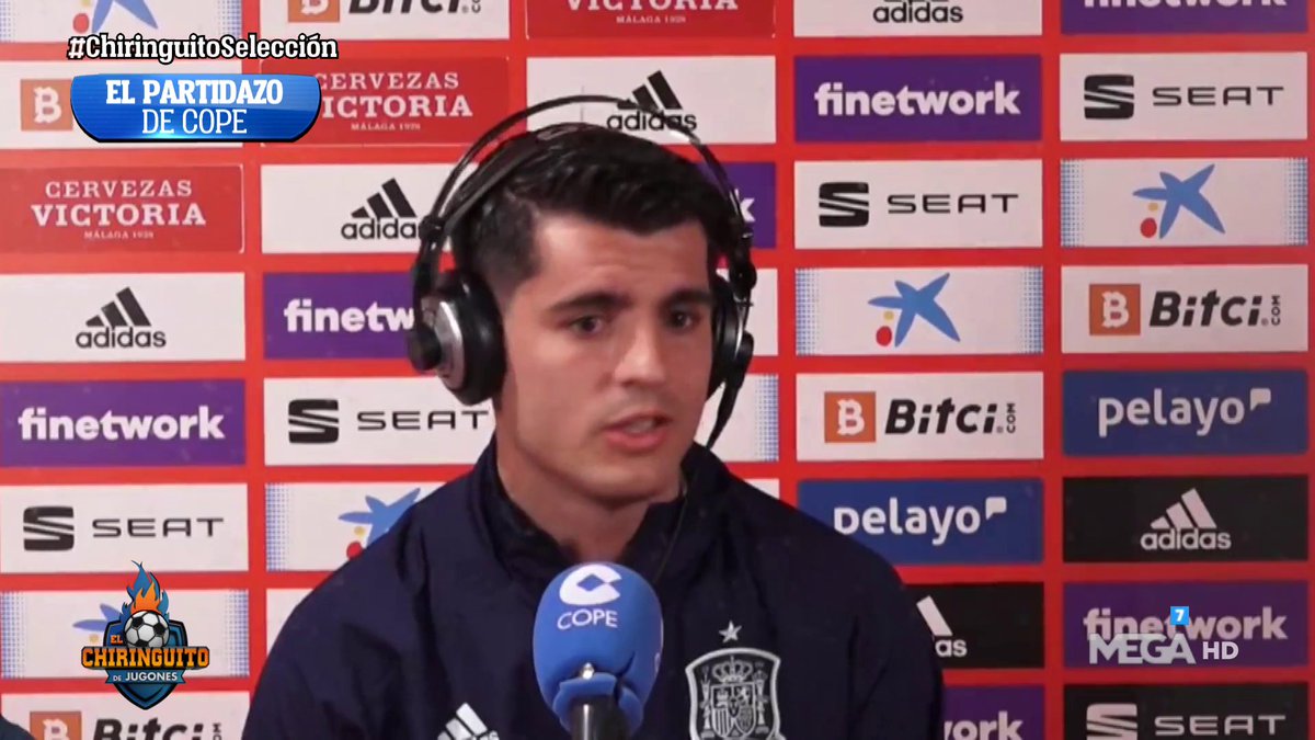 elchiringuitotv's tweet photo. 😢 "ACEPTO las CRÍTICAS... pero de ahí a recibir AMENAZAS e insultos..." 

🗣 MORATA lo cuenta así en @partidazocope. #ChiringuitoSeleccion https://t.co/SrrE75QFrO