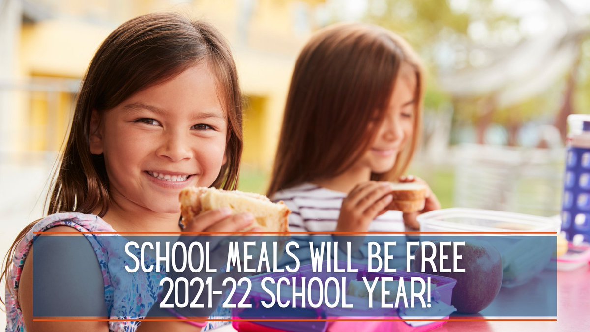 DrIanBSaltzman's tweet photo. Big news! Along with returning 100% in-person this fall, we are also able to continue serving FREE meals to all children until June 30, 2022! Stay tuned, we will have more information later this summer. https://t.co/pbCQQesEB5