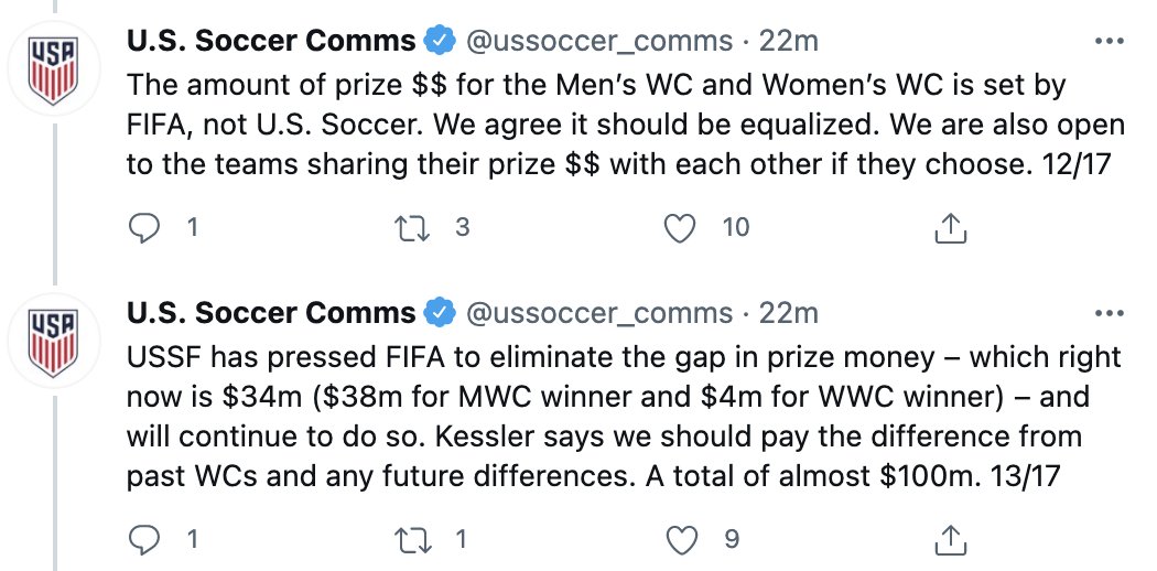 Grant Wahl A Twitter Most Interesting Part Of Us Soccer S Tweet Thread On The Uswnt Lfg Movie To Me Is This Ussf Is Saying It Has Pressed And Continues To Press Fifa