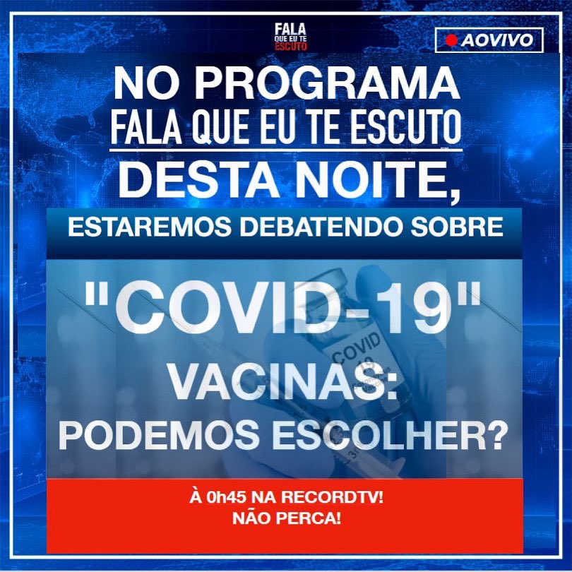 programafqte's tweet photo. #Logomais
#falaqueeuteescuto
#RecordTV
#vaicinaspodemosesvolher https://t.co/fxvg7jMVJ9