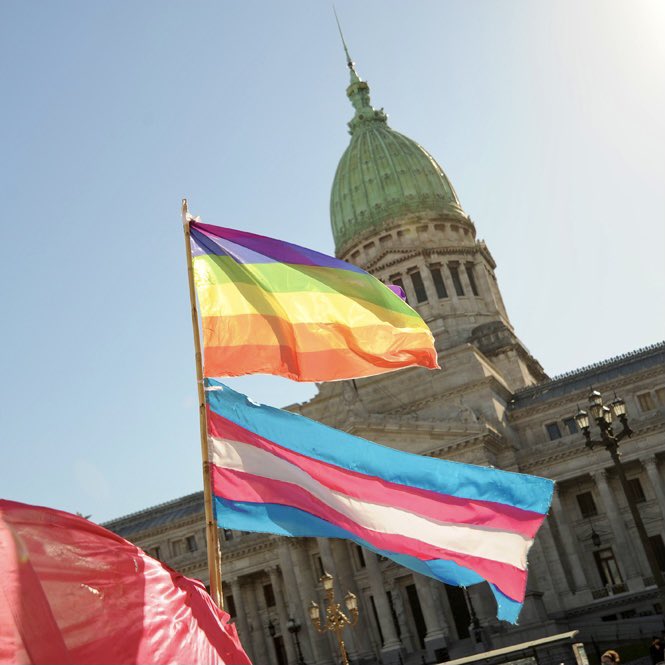 Celebro la sanción de la Ley de Promoción del Acceso al Empleo Formal para personas Travestis, Transexuales y Transgénero 🏳️‍⚧️

Este logro es la continuación de los avances que hemos hecho con el decreto 721/2020 del Cupo Laboral Travesti Trans en el Sector Público Nacional.