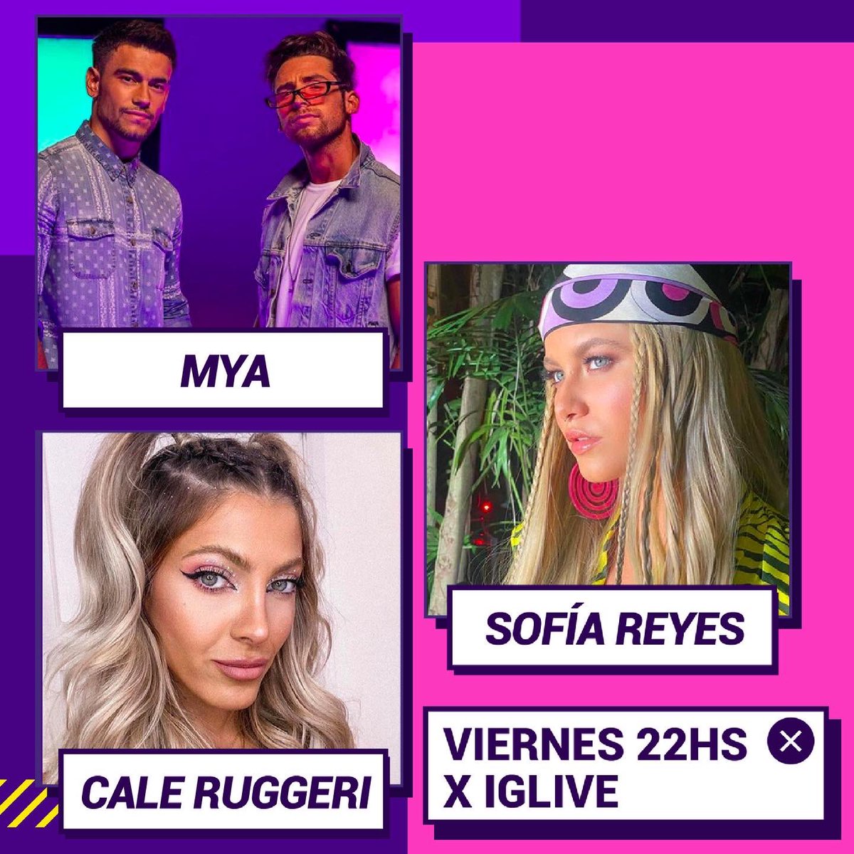 fansenfwtv's tweet photo. Mañana tenemos un programón de #FansEnRedes✨

Nos visitan @mya_musica @caleruggeri y @sofiareyes💘

Manu y Liz están listos para entrevistarlos y jugar con ellos!

•Míralo 22hs (Arg) por IGLIVE• https://t.co/itxD3mu1ra