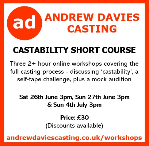and_davies's tweet photo. Last call for #actors available for final places on 3-part #Castability workshop starting tomorrow afternoon!
Register by 4pm today at https://t.co/pbKubmSfkE https://t.co/xStOj9gMyQ