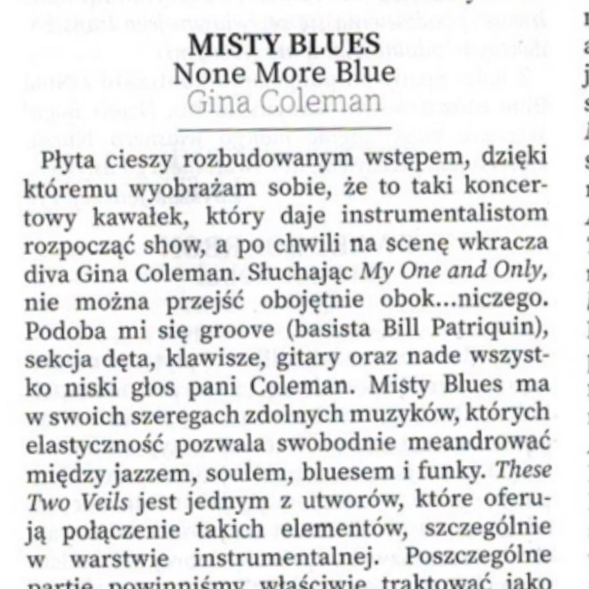 MistyBluesBand's tweet photo. A review of our latest album in Poland’s BLUES magazine. #nonemoreblue https://t.co/wkVCrXylB4
