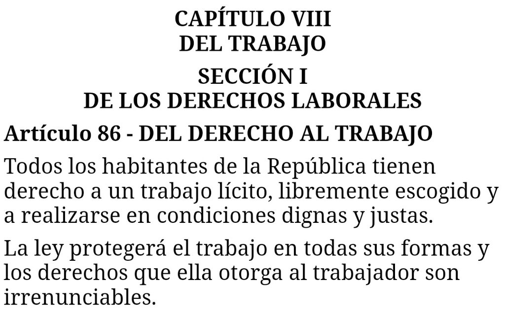 jpferbo's tweet photo. ⚖️ Dia 86 (24.06.2021)
Aprendamos rápido Nuestra Carta Magna! 

Hoy, el Art. 86 de la #ConstitucióndelaRepúblicadelPY 

Que opinan de este artículo? https://t.co/dOOcuOLet5