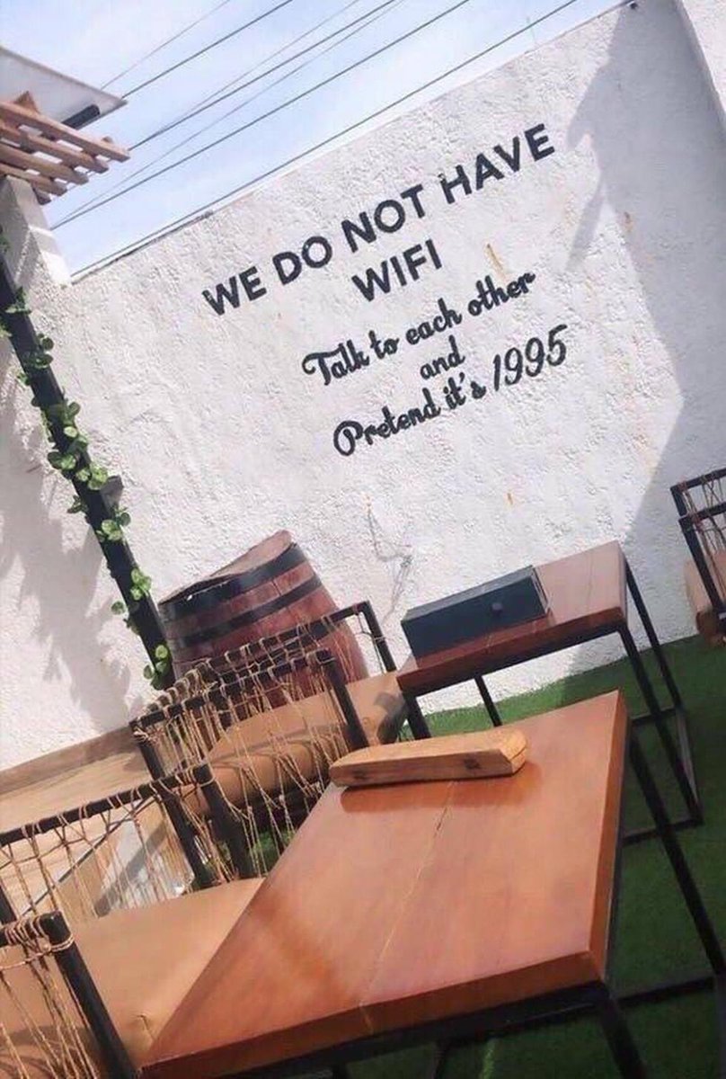 highbrowtrash's tweet image. Either it's 1995 and pints are £1.50 or you turn the WiFi back on you bastard.