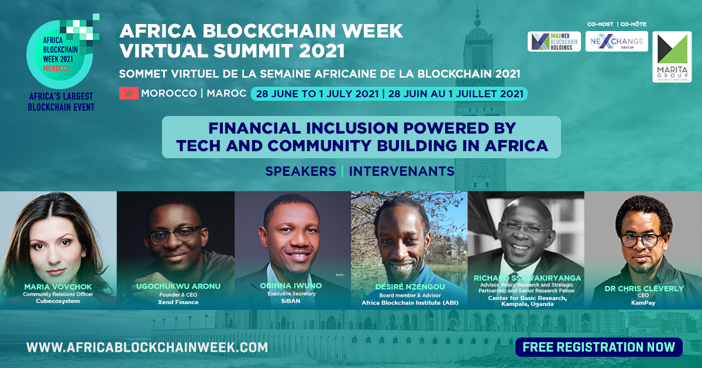 Don't miss this great opportunity to meet with our panelists on the topic of 
- 𝗙𝗶𝗻𝗮𝗻𝗰𝗶𝗮𝗹 𝗜𝗻𝗰𝗹𝘂𝘀𝗶𝗼𝗻 𝗣𝗼𝘄𝗲𝗿𝗲𝗱 𝗯𝘆 𝗧𝗲𝗰𝗵 𝗮𝗻𝗱 𝗖𝗼𝗺𝗺𝘂𝗻𝗶𝘁𝘆 𝗕𝘂𝗶𝗹𝗱𝗶𝗻𝗴 𝗶𝗻 𝗔𝗳𝗿𝗶𝗰𝗮

Let's meet them at the Virtual Summit!
bit.ly/2QrS7rb