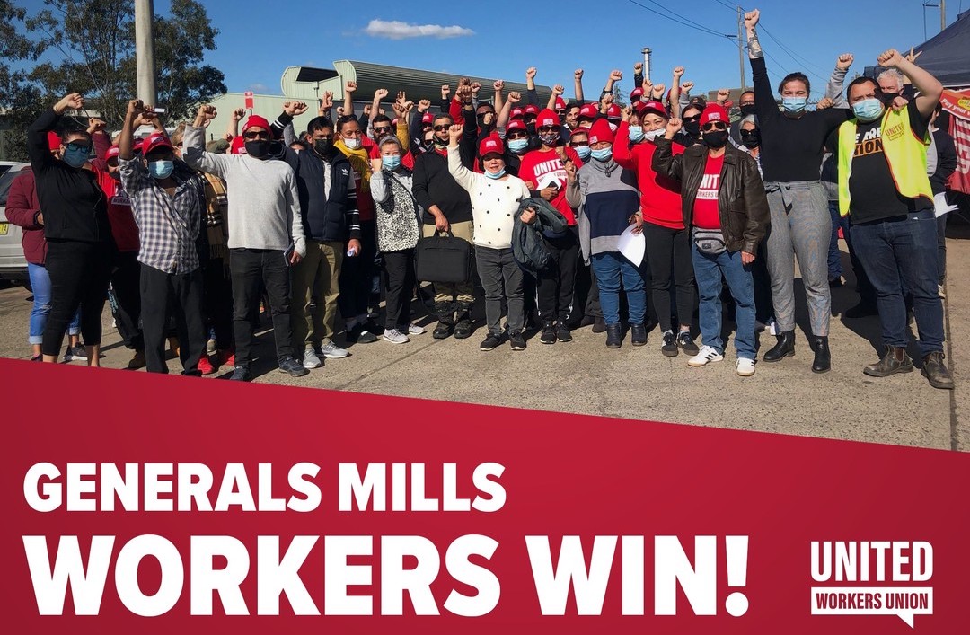 BREAKING: GENERAL MILLS MEMBERS WIN! ✊✊✊

Workers today endorsed a deal that will see ALL conditions maintained, a wage increase of almost 9% over three years, a $1500 bonus and protection for all labour hire casuals and contractors who participated in the strike!