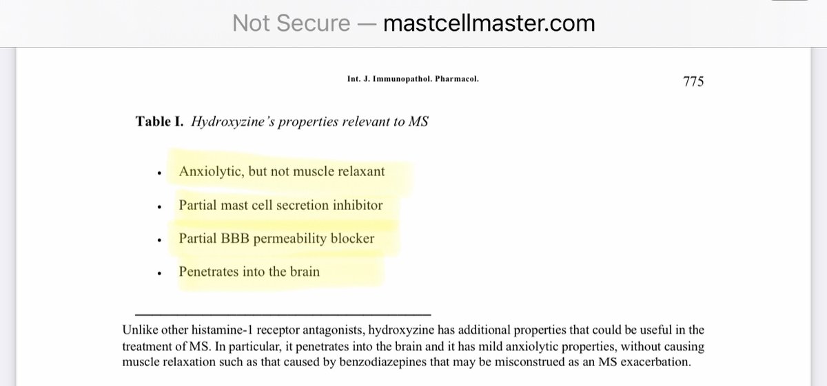 ClichyRose3's tweet photo. @Parsifaler Antihistamine and Mast cell stabilizer that penetrates into the brain. #Atarax #Hydroxyzine https://t.co/YM9HWqcyTf https://t.co/ZYvnH1bhbz
