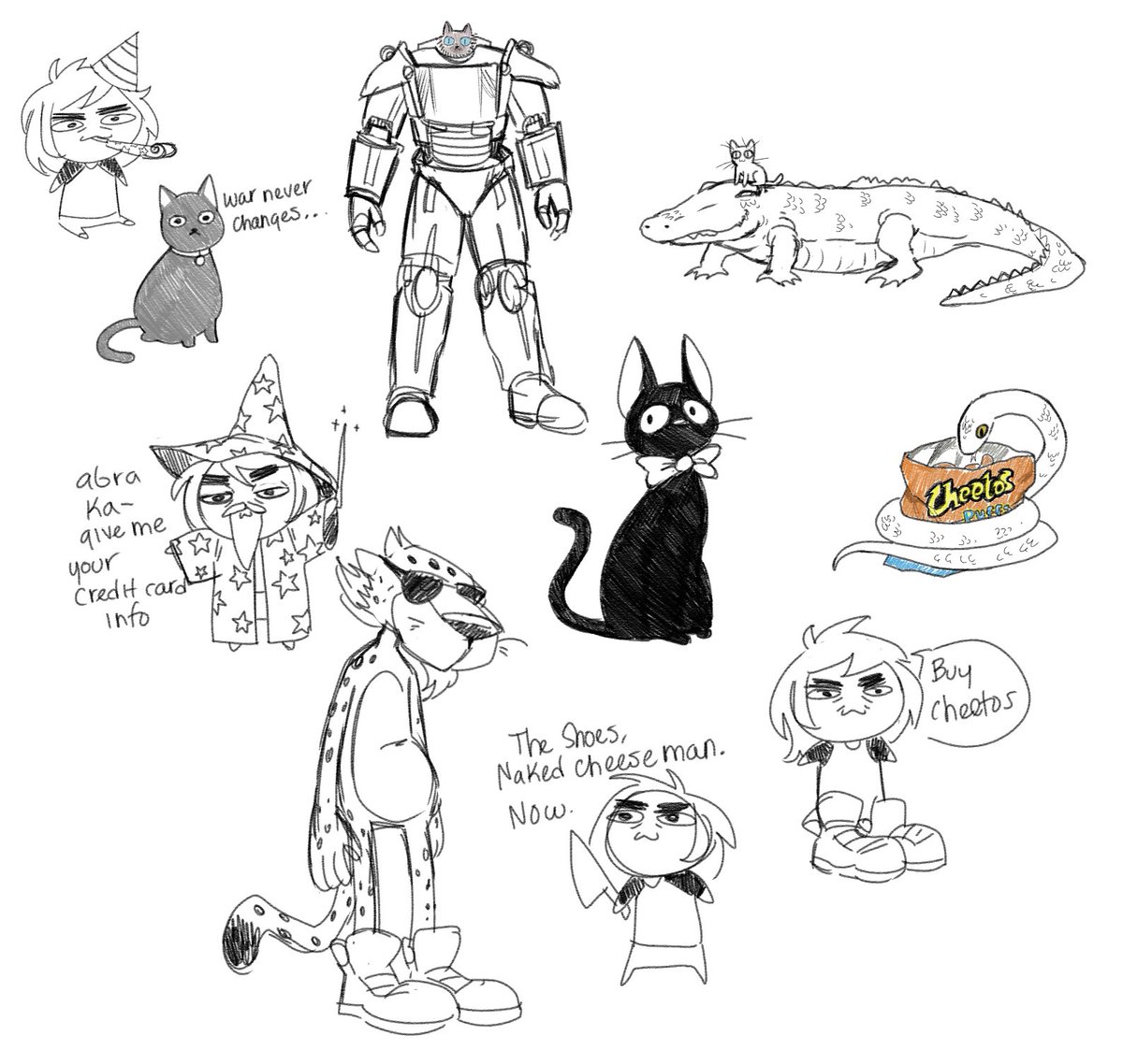 i forgot to post the extra doodles from the stream today whoops 