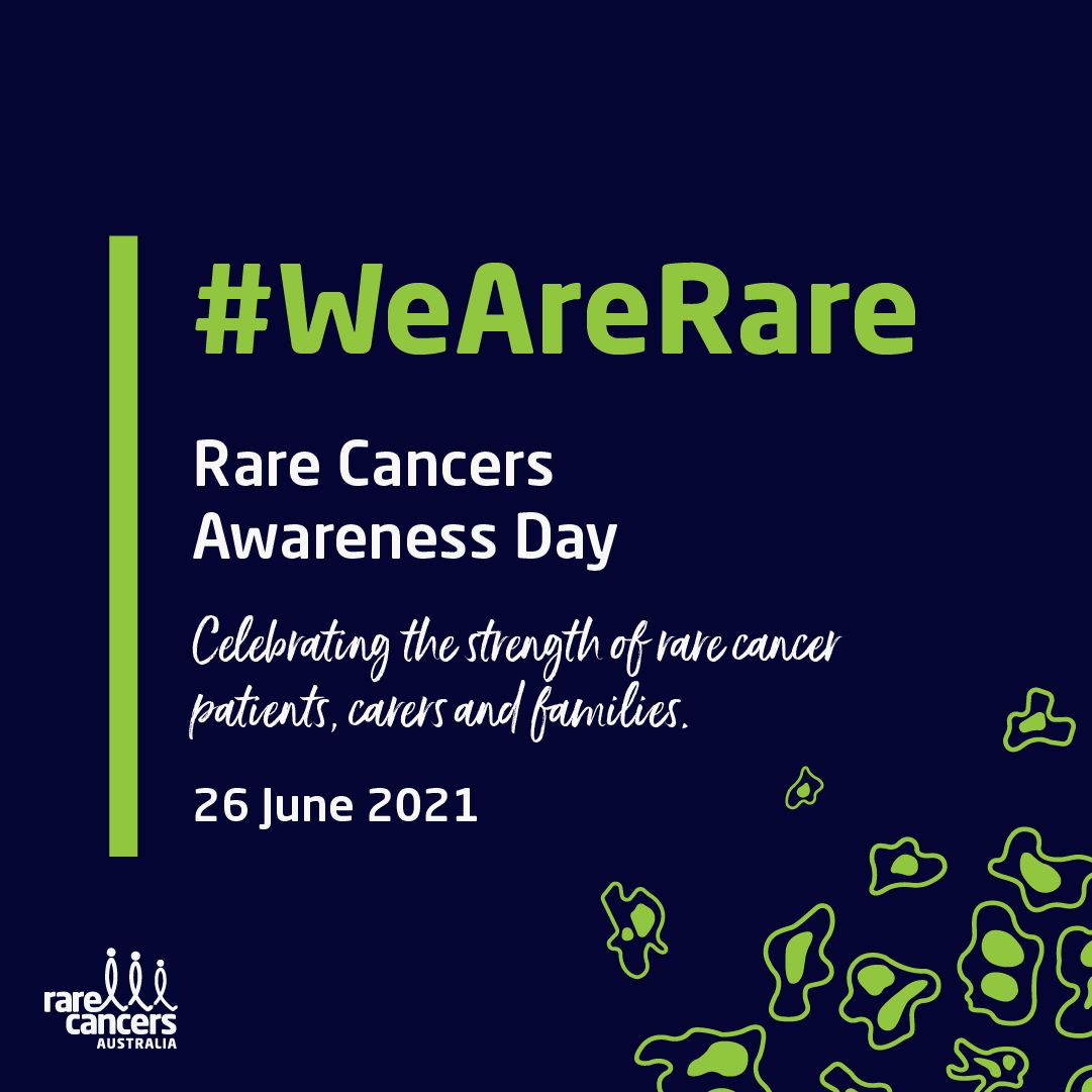 TheInstituteDH's tweet photo. 26 June 2021 is the first #RareCancersAwarenessDay in Australia. 1 in 3 people with cancer in Australia are diagnosed with a rare or less common cancer. In the lead up to #RareCancersAwarenessDay, we celebrate their strength and show our support. #WeAreRare #InGeNA @RareCancers https://t.co/S2NFOQTbTn