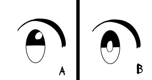 お目目 ハイライトをAにするかBにするか永遠に迷ってる 