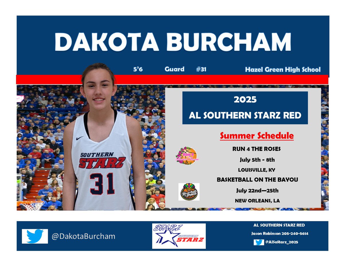 DakotaBurcham's tweet photo. After a great June with @HGHSGirlsBBall.                     Looking forward to this July with @AlSoStarz_2025‼️
@TFNsRun4Roses 
#BasketballOnTheBayou #houseofresults https://t.co/vkSh0OVN5d