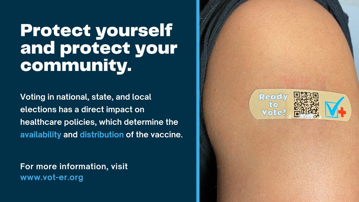 Vot_ER_org's tweet image. #ThisIsOurShot! Both getting your vaccination and voting in local, state, and federal elections are two important ways that you can help protect both yourself and your community. 

#getvaccinated @gotvax_org #healthequity @goregister2vote @ThisIsOurShot  #VoteLocal