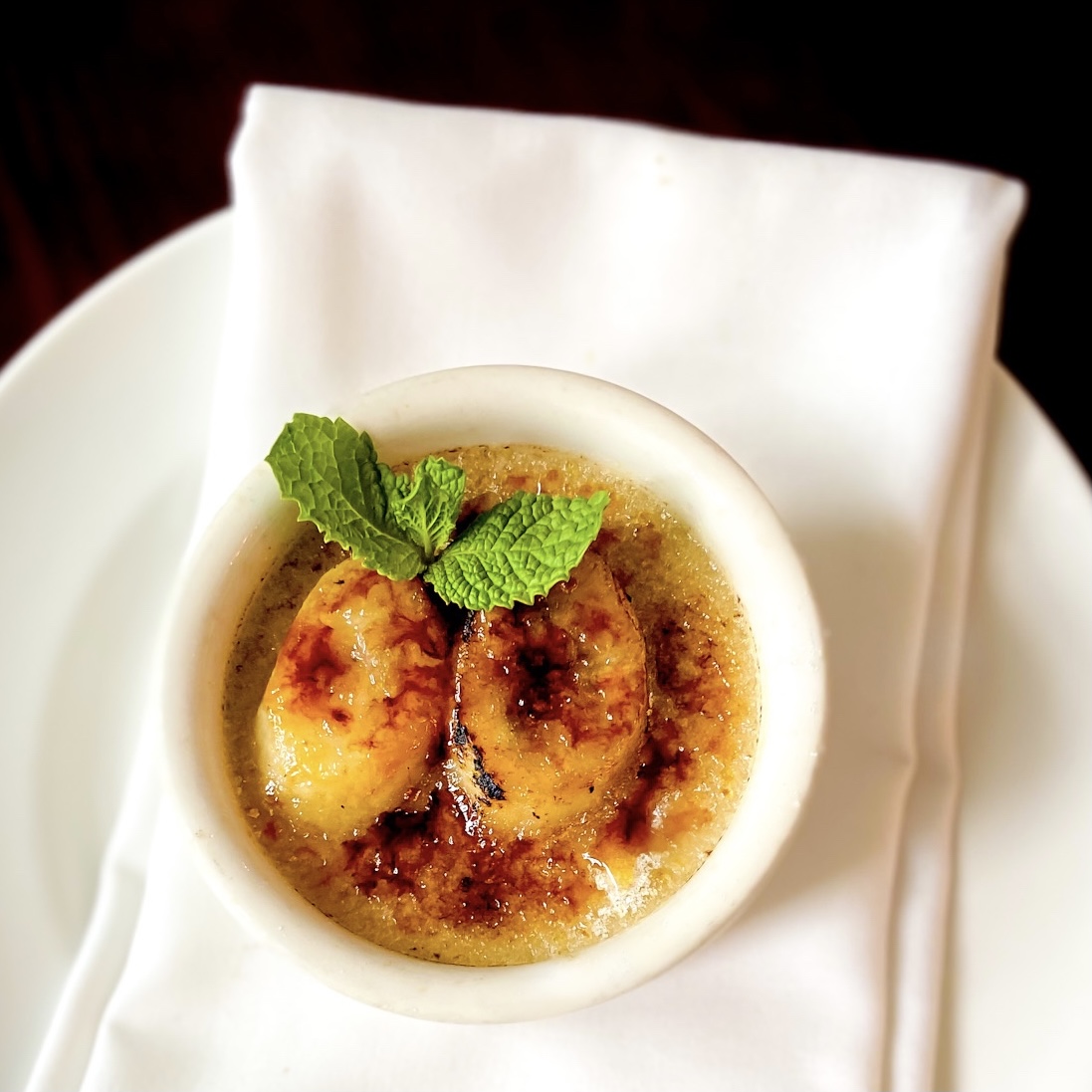 riversideleland's tweet photo. End on a sweet note with our Bananas Foster Créme Brûlée. #alwayssaveroomfprdessert https://t.co/gj4s2u2pX5