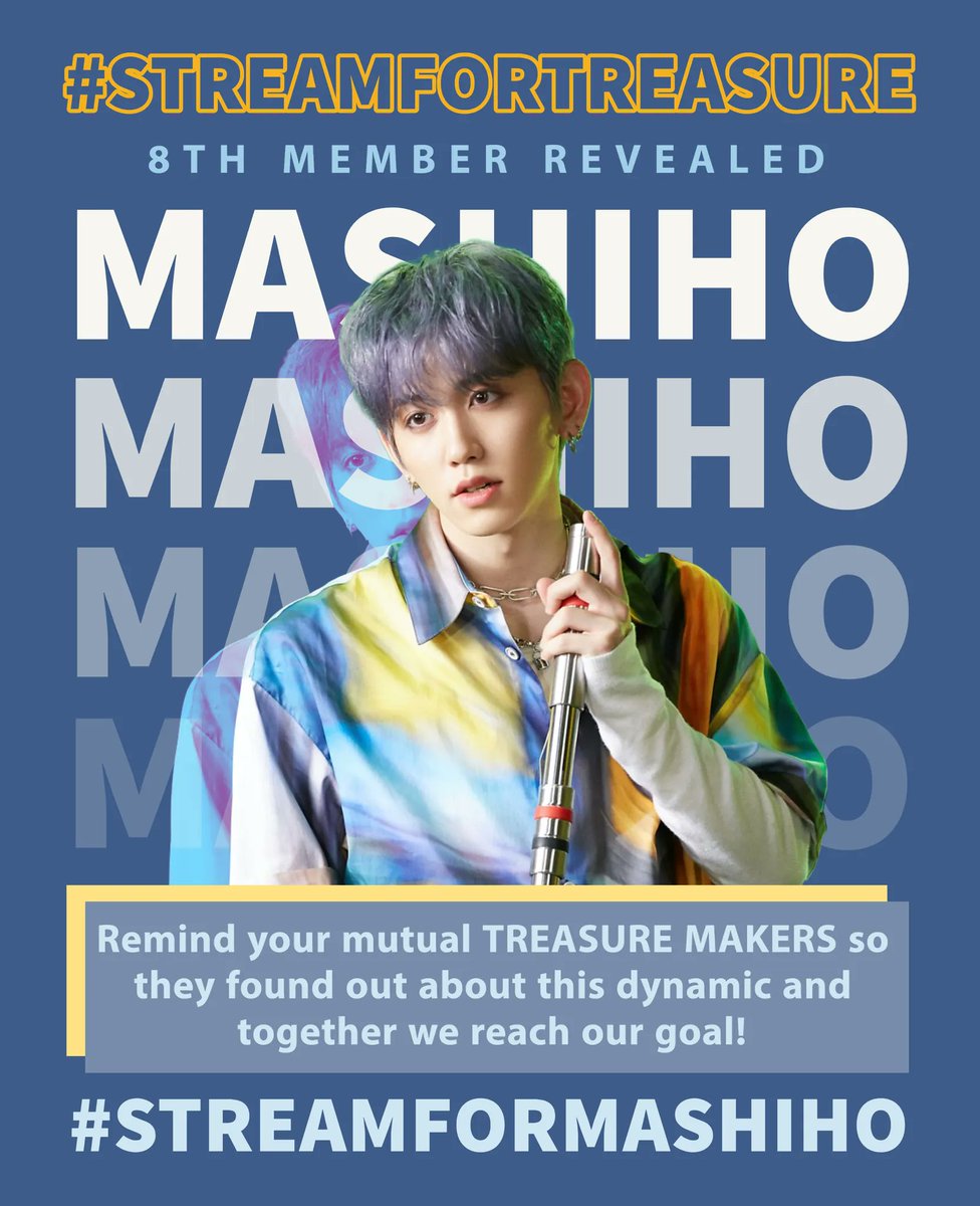 trstreamteam's tweet photo. 🚨MASS STREAMING BOY ON YOUTUBE🚨

Today's views are dedicated to our MASHIHO 🐹

JOIN US TREASURE MAKERS! 
🔔10am to 12pm KST

🔗 https://t.co/LNEYMLXKHS

Drop your capture of MASHIHO on BOY M/V with tagline.

트레저 마시호
#STREAMFORMASHIHO
#MASHIHO #마시호
@treasuremembers https://t.co/FeDOqGnr2I