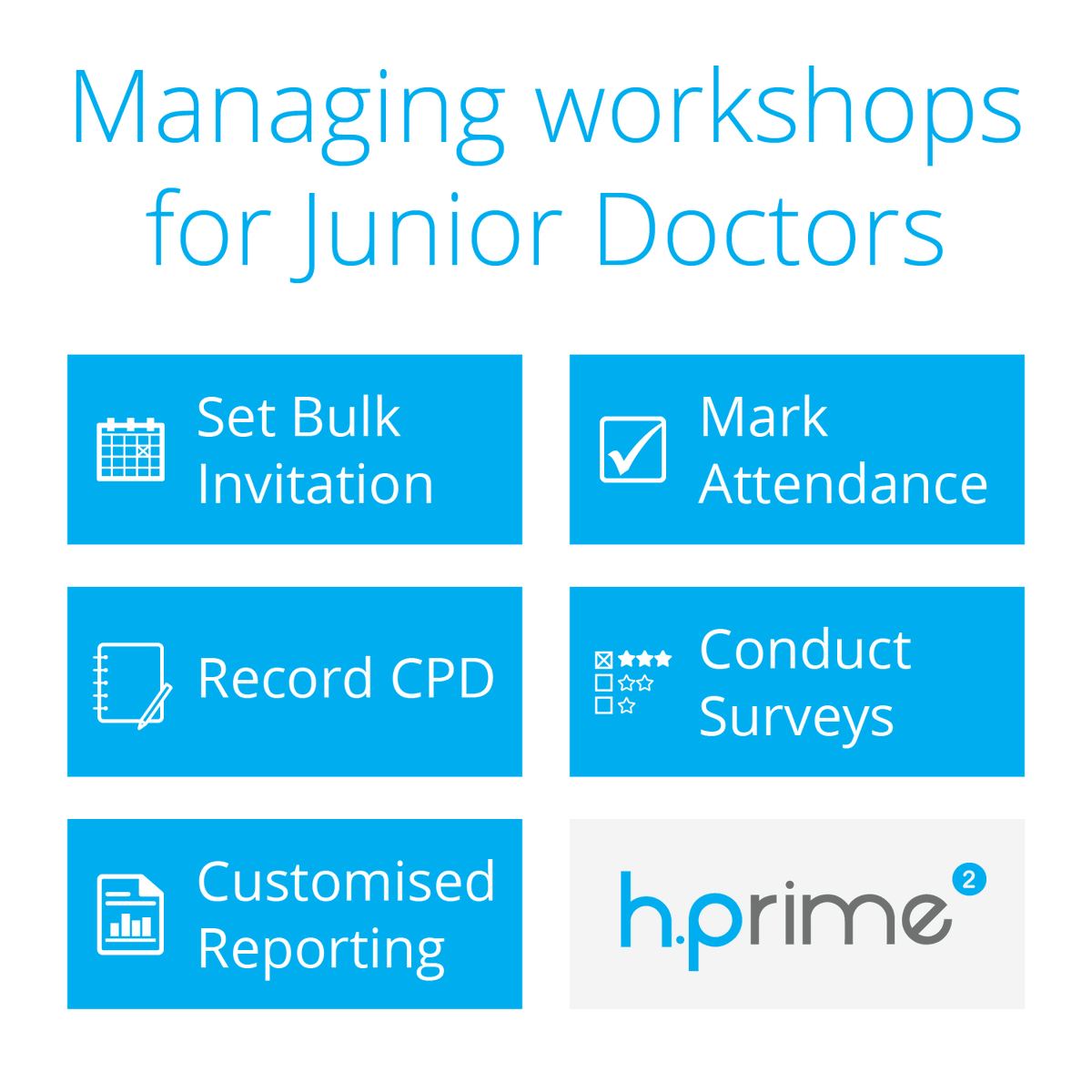 Simplify Med Ed workshops and events with H Prime 

#MedEd #MedTwitter #australiandoctors 
#aussiedoctors #juniordoctors #teachinghospitals #hprime