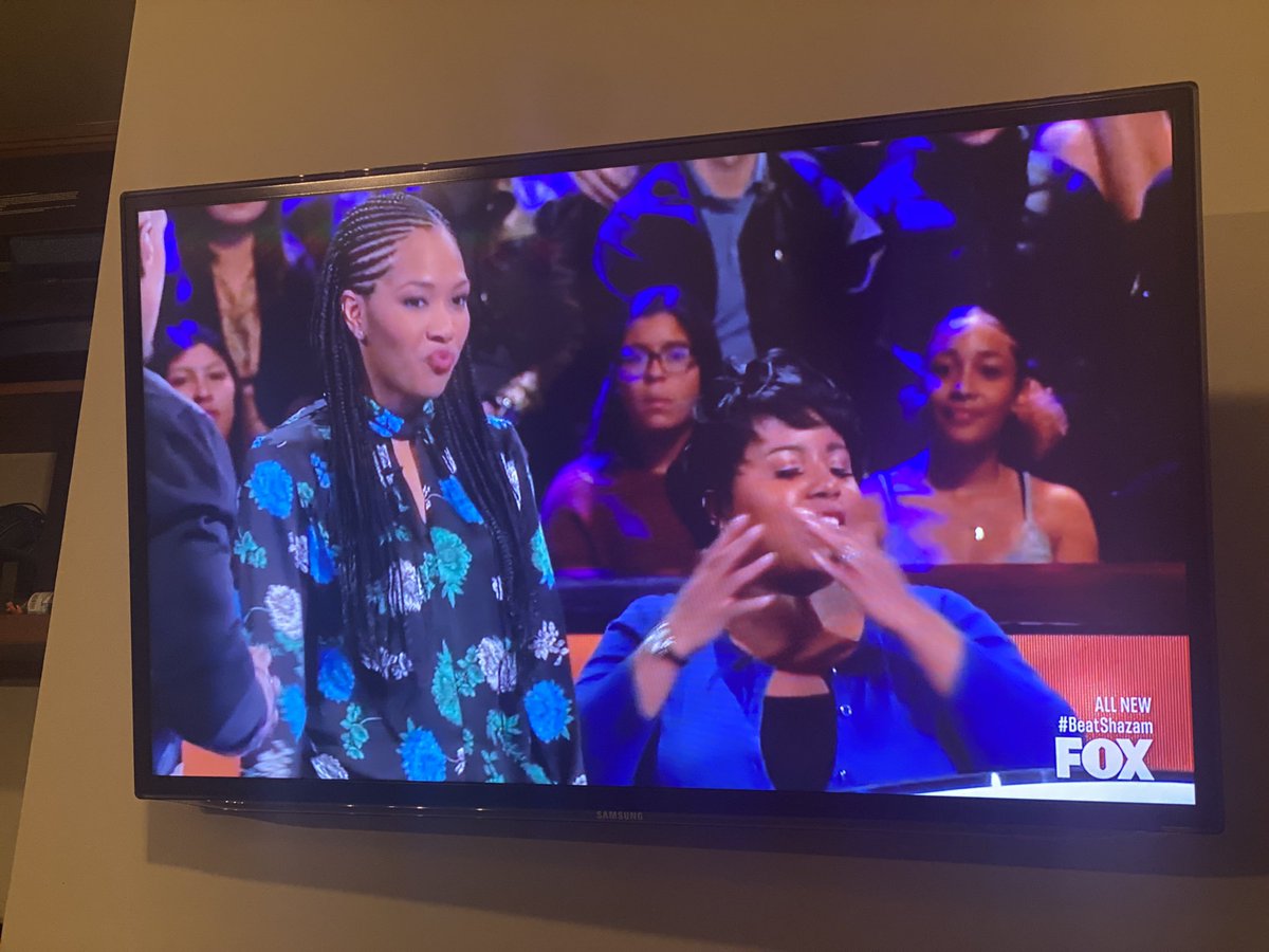 DrKDArmstrong's tweet photo. Proud principal! So proud of two of our teachers who did an amazing job on the game show Beat Shazam tonight! They represented themselves, their families, and also the Hadley Nation! #WeARE Hadley https://t.co/54NfsnLcOA
