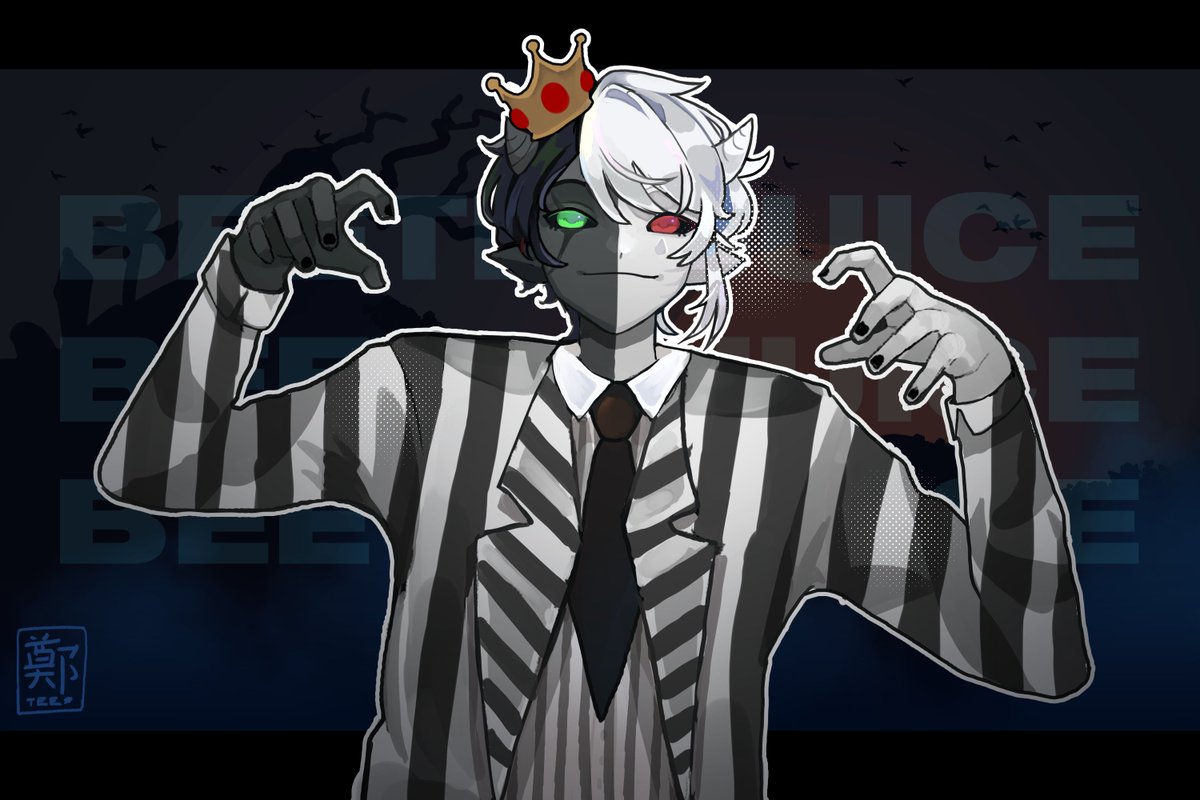 「BEETLEJUICE BEETLEJUICE BEETLEJUICE !!

」|linley 🎗 comms open!のイラスト