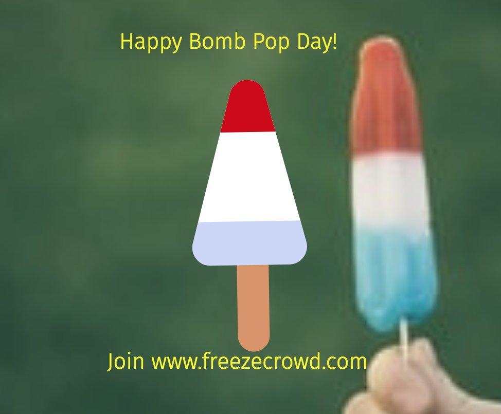 FreezeCrowd's tweet image. Happy National Bomb Pop Day! Join us on FreezeCrowd.com to freeze with your favorite ice pop!
#NationalBombPopDay
#BombPopDay