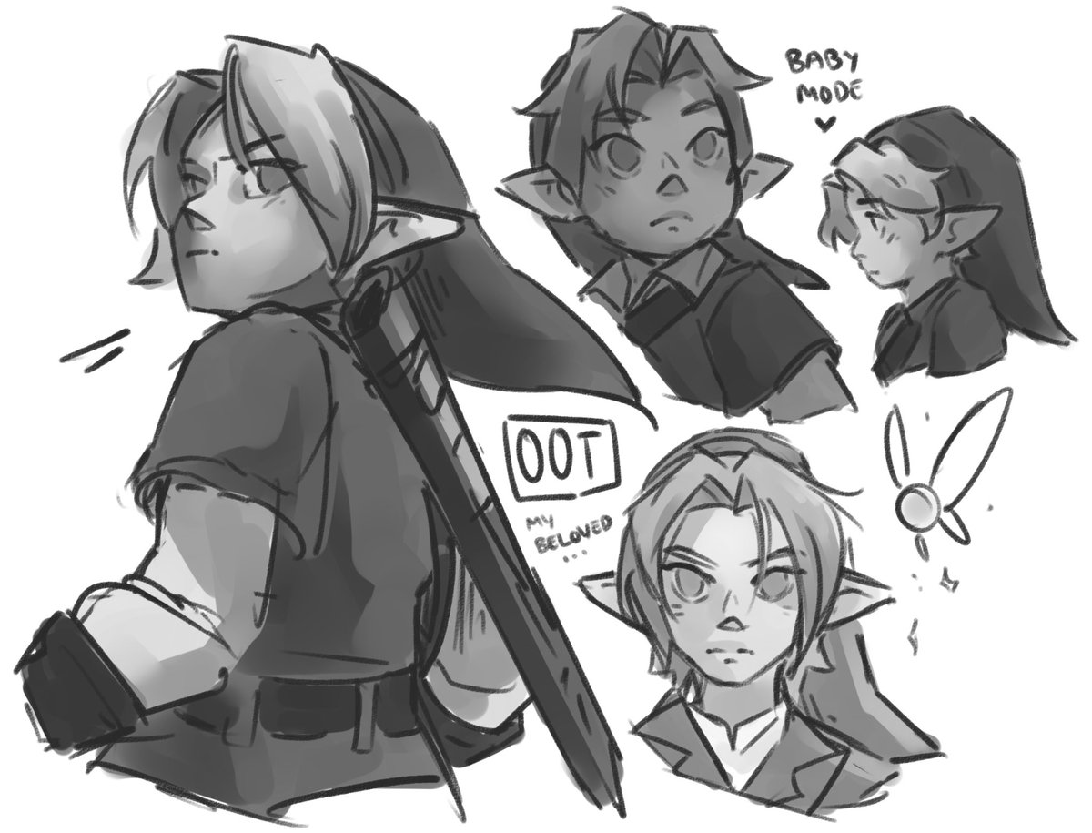 various different link studies!! i was trying to make sure i could draw them differently enough that they’re recognizable and i got carried away lol #loz