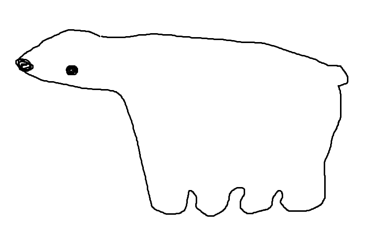 i give you mouse drawn polar bear 