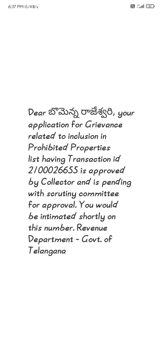 ranjith_vrr's tweet photo. @KTRTRS @Collector_JSK @TelanganaCS    
 I am from kaleshwaram village having agricultural land from our ancestors.Due to dharani portal our land is listed in Prohibited property list with out any issue,Grievence is approved by collector but pending by scrutinyteam TID2100026655. https://t.co/WfTDyp0cu4