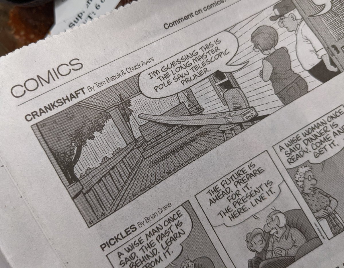 I wish my grandpa was as old as Crankshaft 😥When you remember reading these 25-30 years ago and they're still the same, by life isn't.