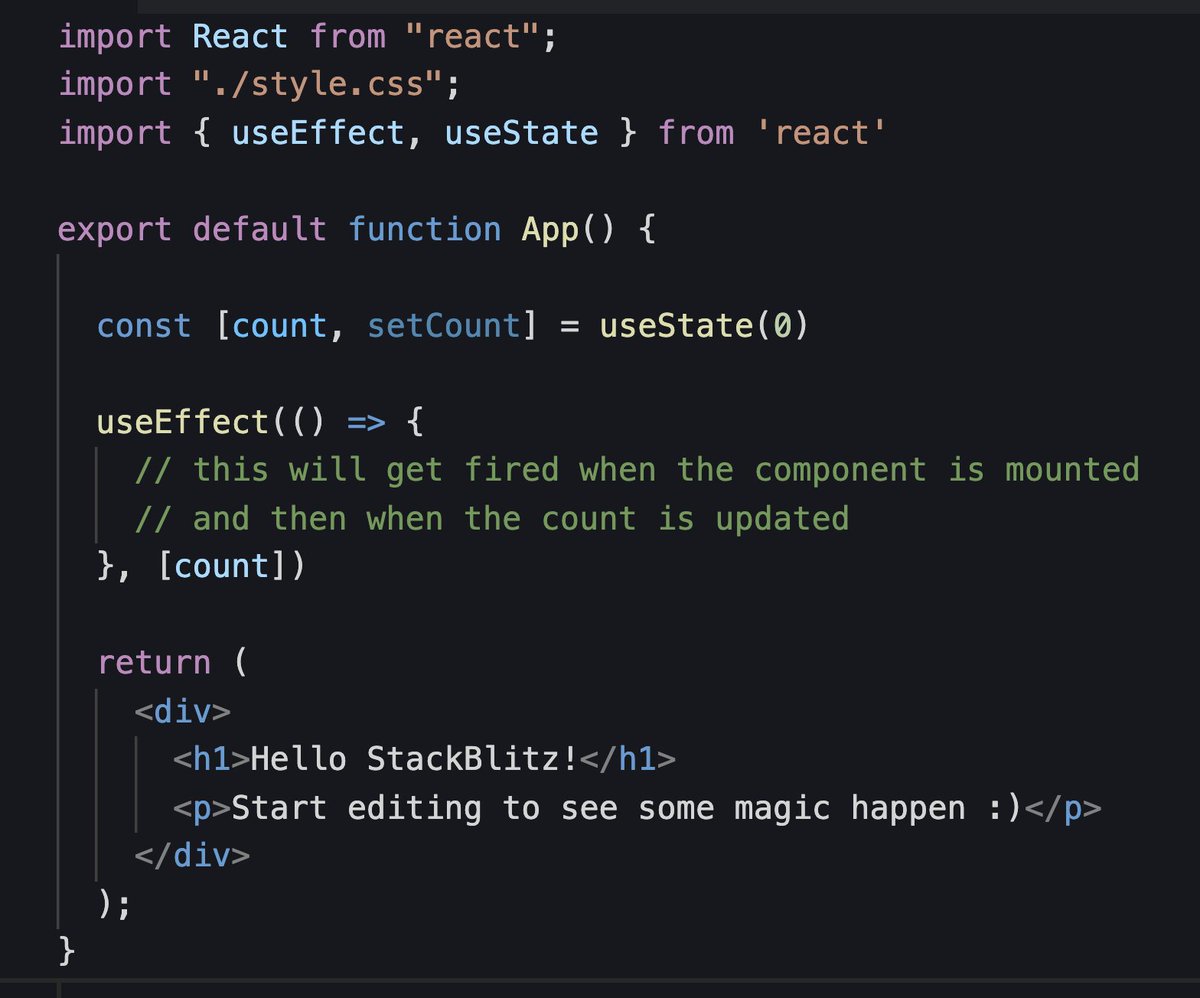 azamsharp's tweet photo. iOS 15 includes the task modifier which also takes in dependency. This is similar to useEffect in React, which also takes dependency array. It is crazy to see how many concepts in SwiftUI are taken from React and Flutter. 

#SwiftUI https://t.co/mIGql4duzE
