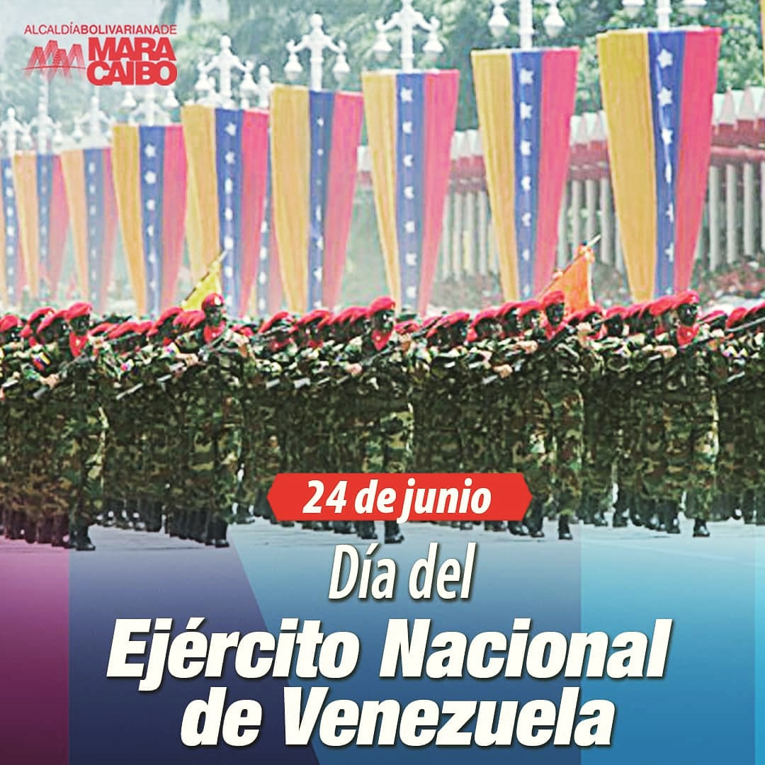 🇻🇪 Saludo solidario y revolucionario a nuestro glorioso Ejército Nacional Bolivariano hoy en su día. Forjador ayer, hoy, mañana y siempre de las libertades de la Patria Buena y Soberana! #Carabobo200AñosDeLibertad #AlbaBolivariana 🇻🇪