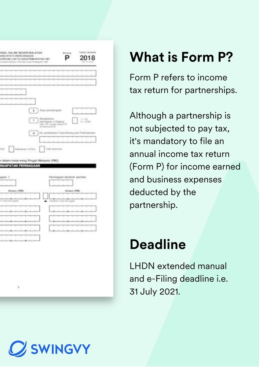 Employers take note ☝️! LHDN has extended deadline for Form B &amp; Form P manual and e-Filing which is due on 31 July 2021 instead of 15 July 2021. 

For more information on other tax deadlines, check out this article: hubs.ly/H0R0dSR0