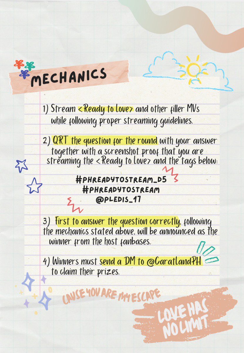 17caratnoonaph's tweet photo. D-5 of Streaming Party starts NOW!!!

Check out the mechanics below on how to win the prizes that @CaratLandPH  prepared for you!

Stream while having fun! Let's show them the power of FILO CARATS! 

Round 1 in 15 mins

#PHReadytoStream
#PHReadytoStream_D5
@pledis_17 https://t.co/EokfecjvU8
