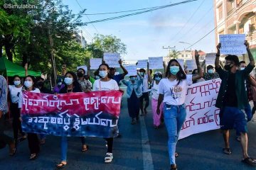 Another day of protests against military rule in Myanmar #WhatsHappeningInMyanmar