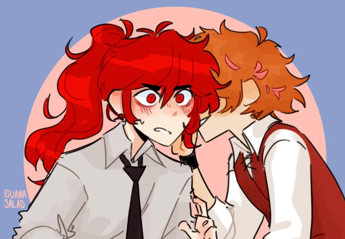 happy chiluc thursday everyone i joked about diluc having the energy of robert from enchanted and then went oh my god tired dad with manic ginger s/o so now you get chiluc mixed with my reoccurring enchanted fixation 