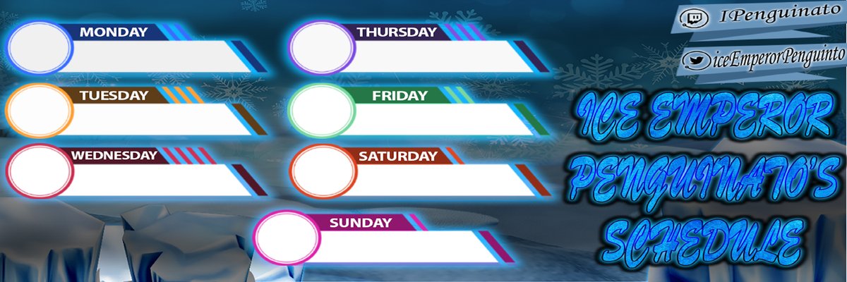 IPenguinato's tweet image. Thank you @MAGraphics6 for the great work making my witter banner/stream schedule!
