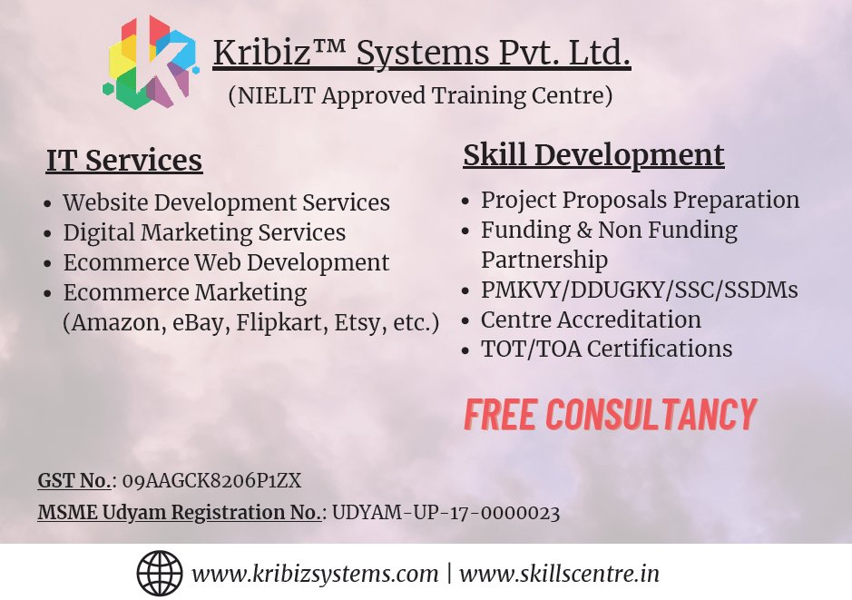 KribizSystems's tweet photo. #kribizsystems #Itservices #Webservices #ecommercebusiness #skilldevelopment #DigitalMarketing https://t.co/LhTHYjXvYS