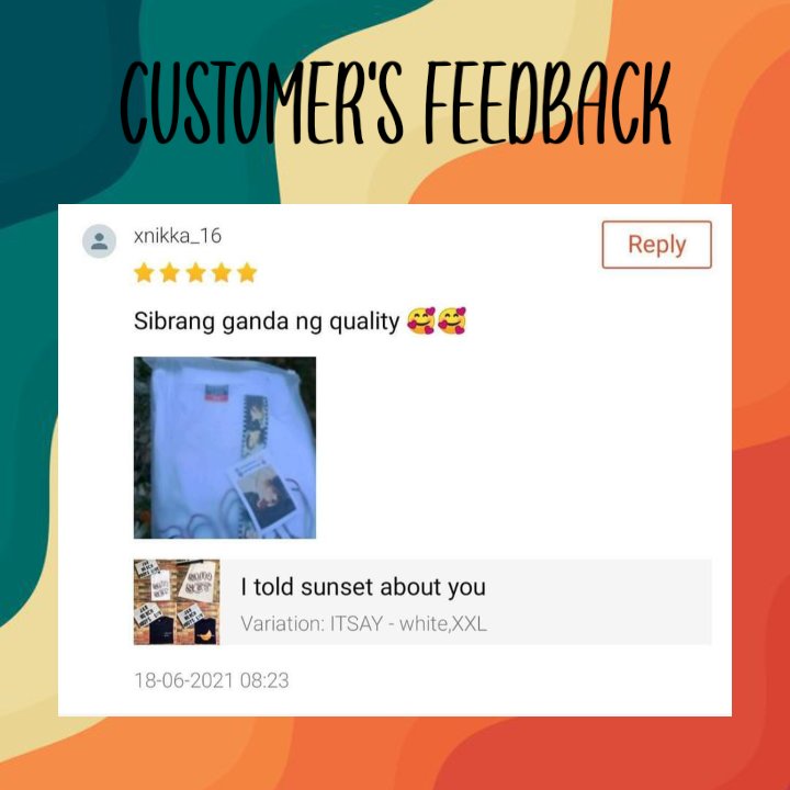 JarMerchandise's tweet photo. How's the quality?

Here are some of our customer's feedbacks and ratings 🙂
To purchase?
Shopee: J_merchandise.oh (link in our bio) https://t.co/4aslIDeDBt